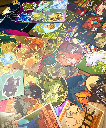 merch pile